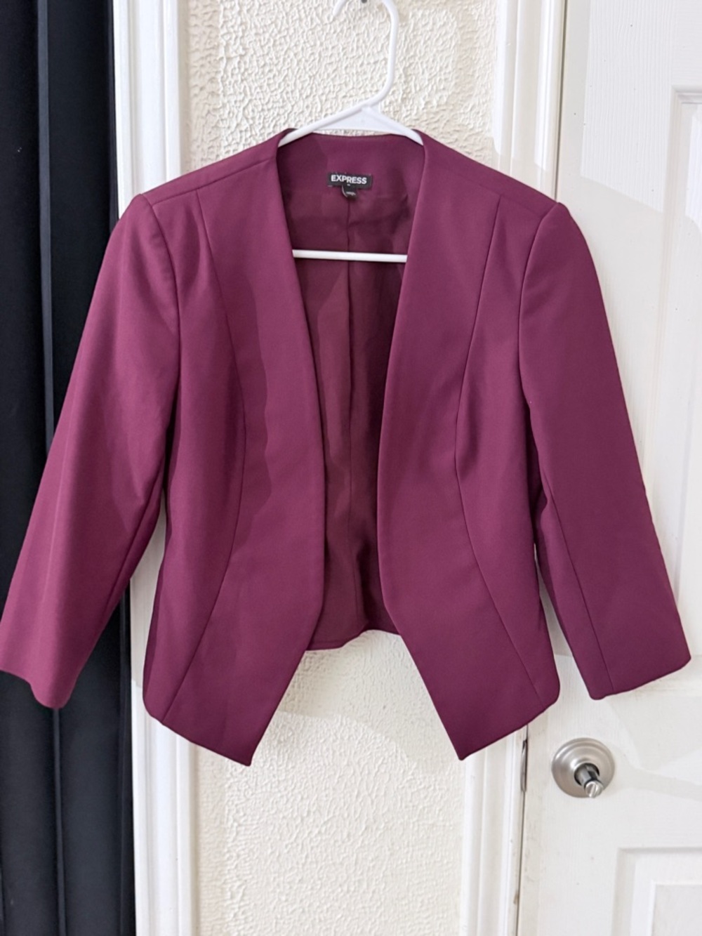 Express Women's Open-Front Blazer Jacket - Wine